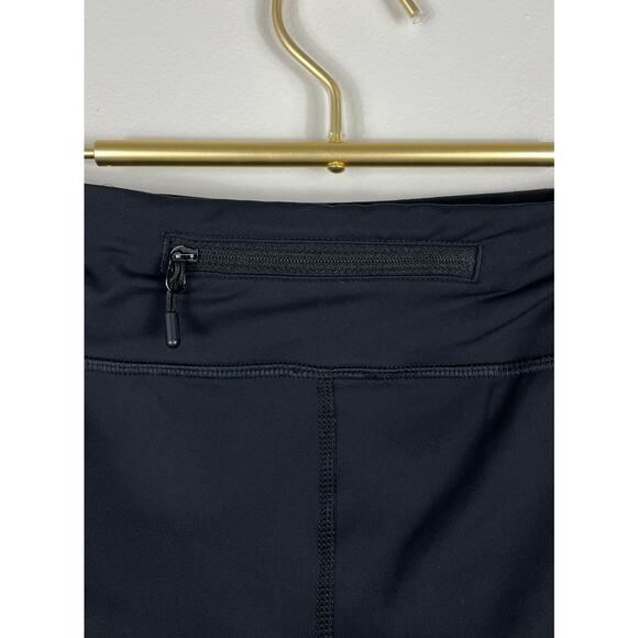 Lululemon Run Fast Free Crop Black Legging Ruffle Reflective Power Luxtreme Sz 8 - Picture 5 of 12